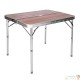 Ensemble de table pliante et bancs en aluminium pour le camping - Dimensions : 90x66x70 cm avec finition en bois