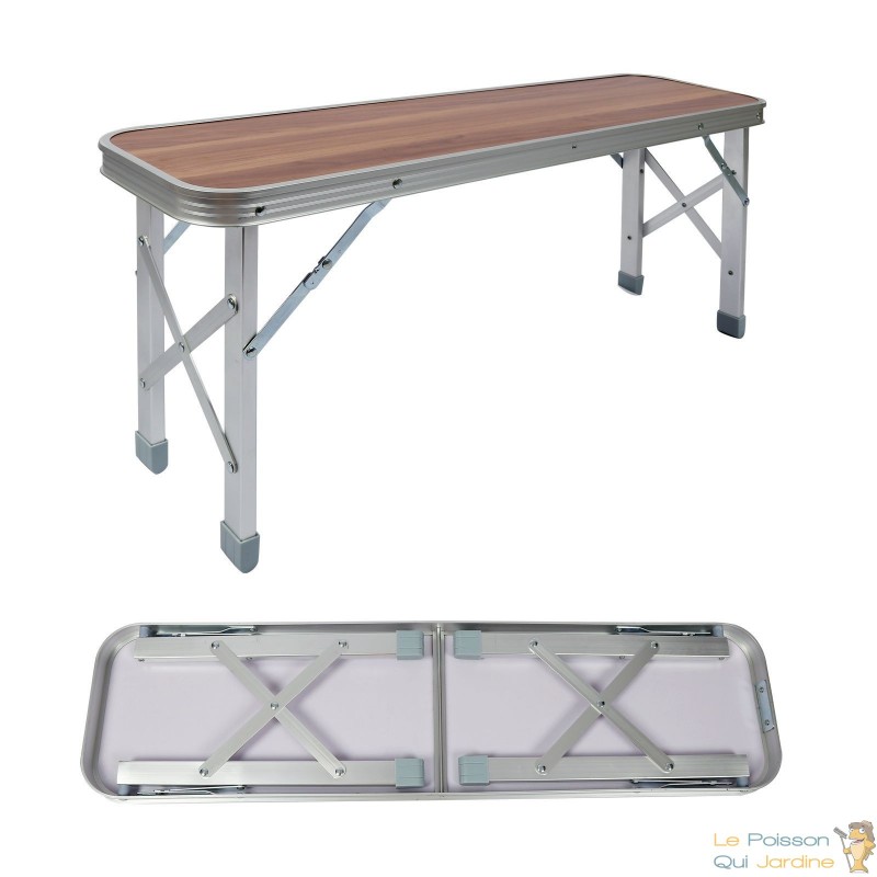 Ensemble de table pliante et bancs en aluminium pour le camping