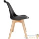 Ensemble de 6 Chaises de Salle à Manger, Élégance Scandinave avec Pieds en Bois Massif, Design Moderne en Noir
