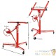 Kit de levage XXL rouge avec extension de 140 cm pour panneaux et plaques de plâtre