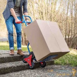 Chariot monte-escalier avec capacité de charge de 100 kg et plateau pliable