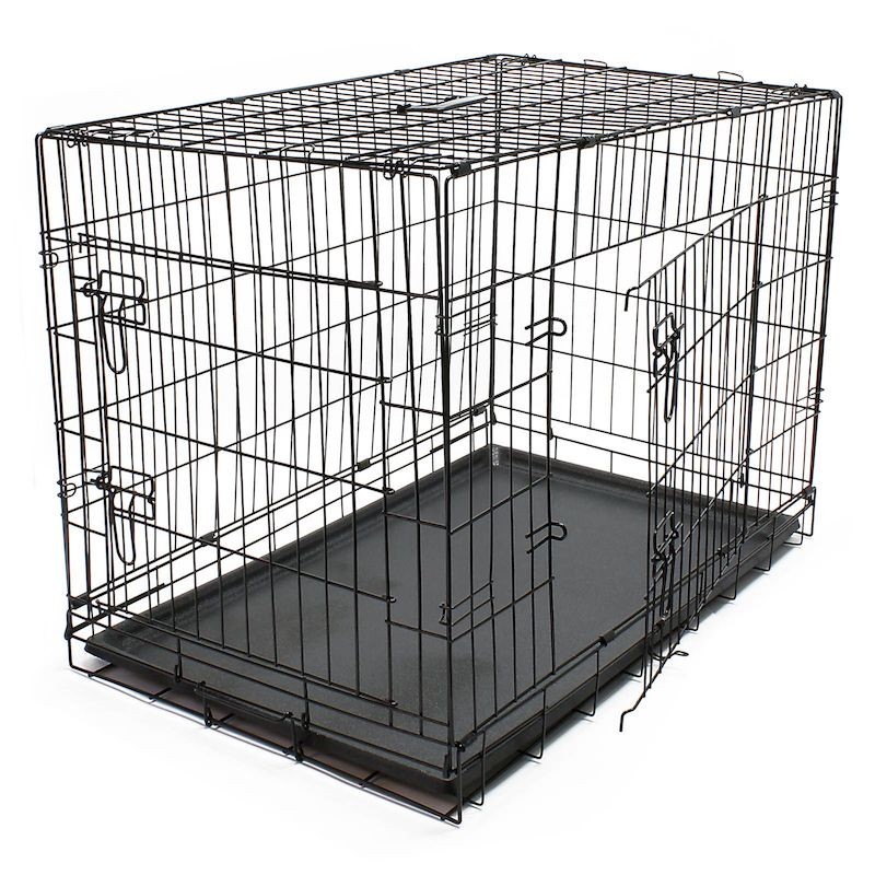 Cage Caisse de transport L pliable en métal pour petits animaux