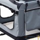 Sac de transport pliable M pour chiens 60x42x44cm Gris