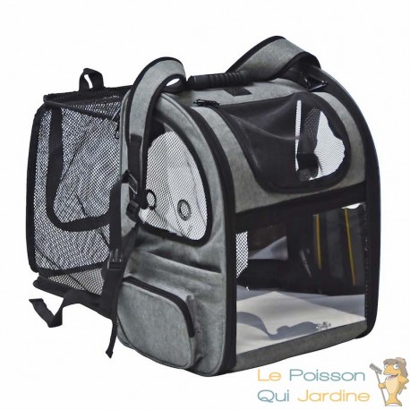 Sac à dos de transport pliable extensible pour chiens, chat 6 kg max - Le  Poisson Qui Jardine