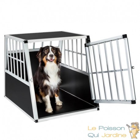 Cage Caisse de transport solide en métal et bois pour chiens