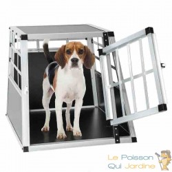 Cage Caisse de transport solide en métal et bois Arrière droit pour chiens