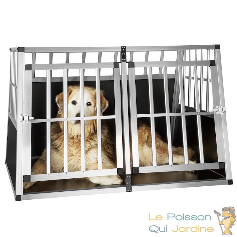 Cage chien double cage d'élevage SOLIDE taille 2 - Ciel & terre