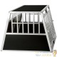 Cage double Caisse de transport solide en métal et bois pour chiens