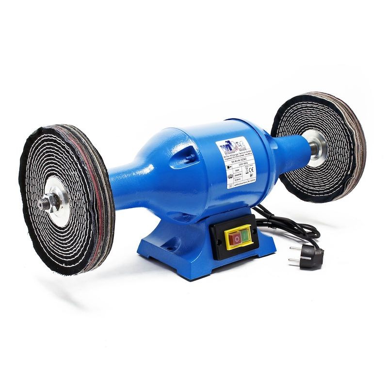 Polisseuse Machine à polir de 750W avec deux disques de polissage durs de Ø200mm x 25mm