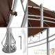 Tonnelle, pavillon de jardin 3,50 m de diamètre, couleur marron