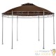 Tonnelle, pavillon de jardin 3,50 m de diamètre, couleur marron