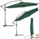 Parasol vert de 350 cm, belle qualité de finition avec une housse de protection incluse
