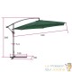 Parasol vert de 350 cm, belle qualité de finition avec une housse de protection incluse