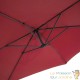 Parasol rouge de 350 cm, belle qualité de finition avec une housse de protection incluse
