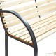 Banc de jardin en bois et structure acier