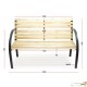 Banc de jardin en bois et structure acier