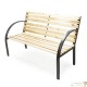 Banc de jardin en bois et structure acier