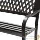 Banc de jardin en metal de couleur noire