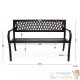 Banc de jardin en metal de couleur noire