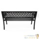 Banc de jardin en metal de couleur noire