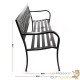 Banc de jardin en metal de couleur noire