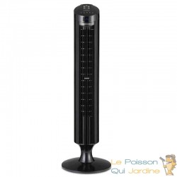 Ventilateur colonne oscillant de 84 cm avec télécommande - Circulation d'air optimale à 90° !