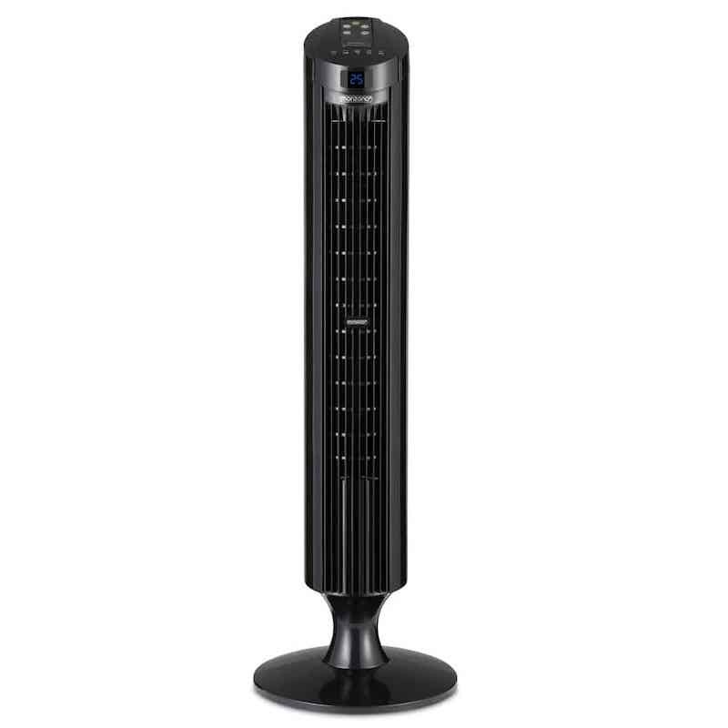 Ventilateur colonne oscillant de 84 cm avec télécommande - Circulation d'air optimale à 90° !