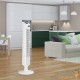 Ventilateur blanc oscillant de 84 cm avec télécommande - Circulation d'air optimale à 90° !