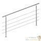 Rampe d'escalier sur pied 180 cm en inox 4 barres. Main courante -