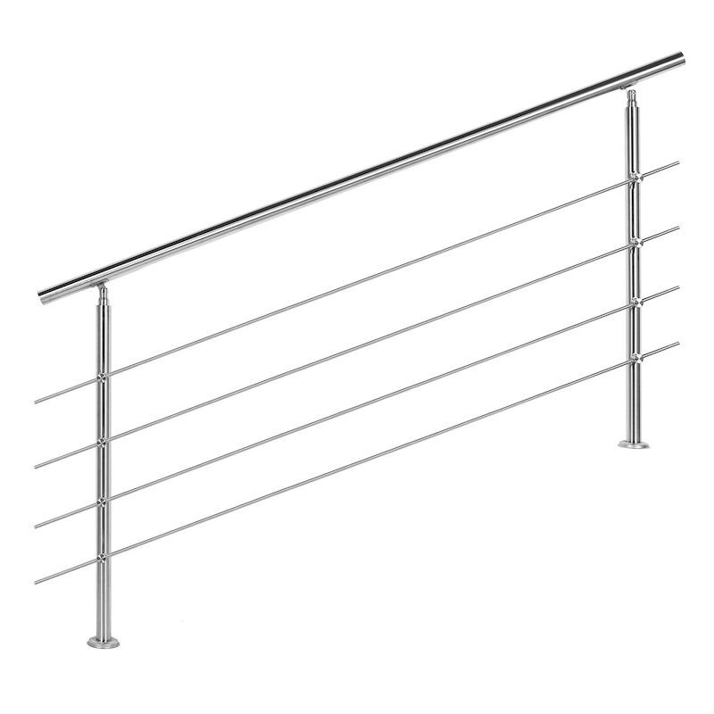 Rampe D'Escalier Sur Pied, 120 cm, En Acier Inoxydable, 4 barres