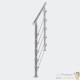 Rampe D'Escalier Sur Pied, 140 cm, En Acier Inoxydable, 5 barres