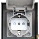 Multiprise Borne Carrée 2 Prises Électriques Pour Jardin Et Extérieur