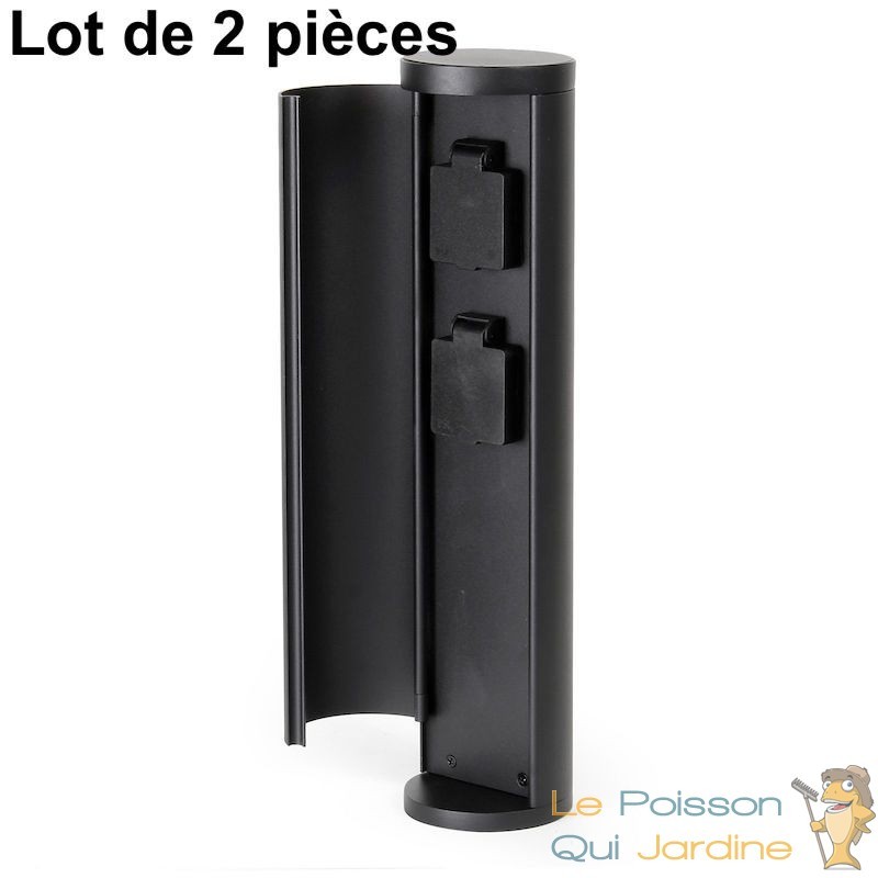 Multiprise Borne Inox 4 Prises Électriques Pour Jardin Et Extérieur - Le  Poisson Qui Jardine