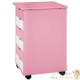 Armoire de Bureau Rose. Sur roulettes. 6 Tiroirs, 65 cm de haut