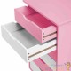 Armoire de Bureau Rose. Sur roulettes. 6 Tiroirs, 65 cm de haut