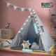 Jouet Tipi avec tapis gris pour enfants Jeu de jardin ou de chambre d'enfant