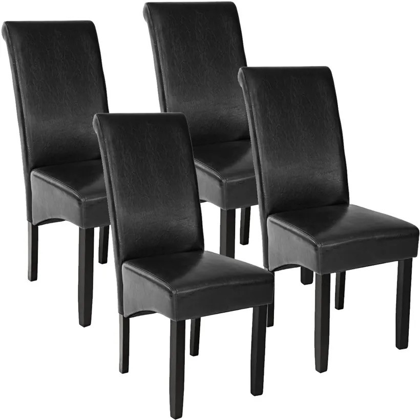 Lot de 4 chaises salle à manger-chaise de cuisine en simili cuir
