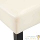 Lot de 4 Chaises de Salle à Manger crème aspect simili cuitr avec pieds en bois résistants