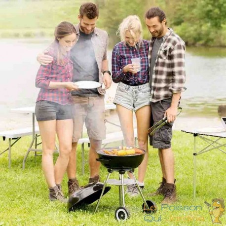 Barbecue charbon classique sur roues Ø 41,5 cm