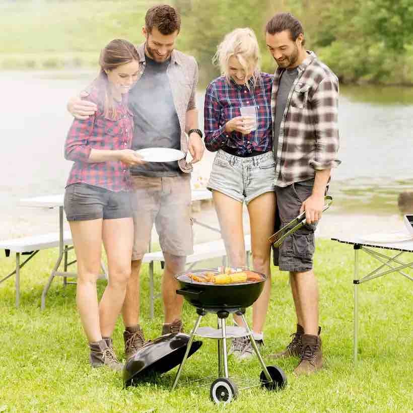 Barbecue charbon classique sur roues Ø 41,5 cm