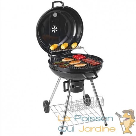 Barbecue rond classique noir 68x58x90cm