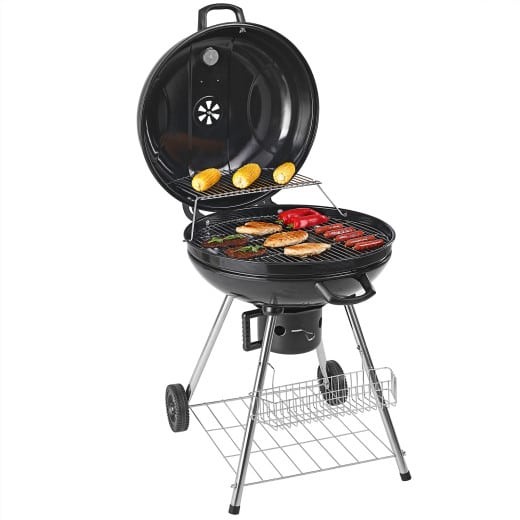 Barbecue rond classique noir 68x58x90cm