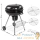 Barbecue rond classique noir 68x58x90cm