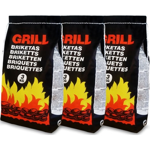 9 kg de charbon, de bois en briquet pour barbecue