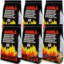 18 kg de charbon, de bois en briquet pour barbecue