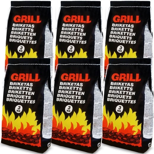 18 kg de charbon, de bois en briquet pour barbecue