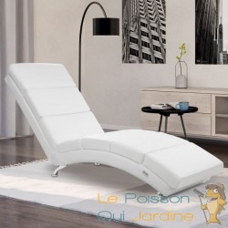 Fauteuil Ergonomique Simili Cuir Blanc. Idéale pour la relaxation et le bien-être