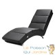 Fauteuil Ergonomique Simili Cuir noir. Idéale pour la relaxation et le bien-être