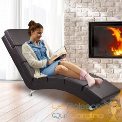 Fauteuil Ergonomique Simili Cuir Marron. Idéale pour la relaxation et le bien-être