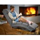 Fauteuil Ergonomique Tissu gris. Idéale pour la relaxation et le bien-être